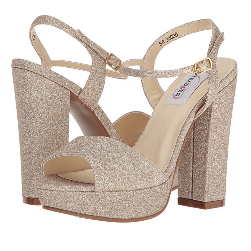 DYEABLES GOLD, glittery heels